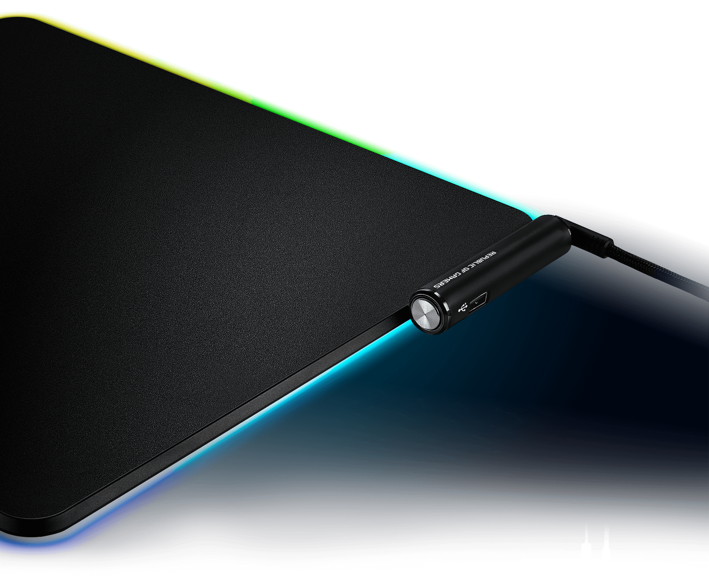 Side view of ROG Balteus side to show its USB passthrough feature