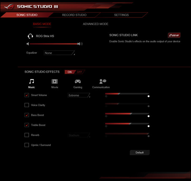 Sonic Studio UI