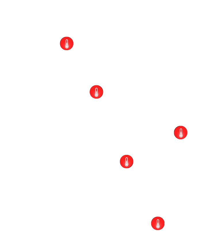 Multiple temperature sources position